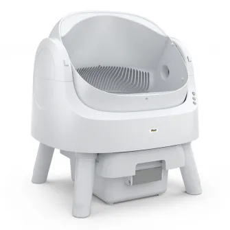 Litiera Automata iHunt AutoScooper 11 pentru pisici, Senzori Infrarosu, Curatare Automata, Safe Control, White