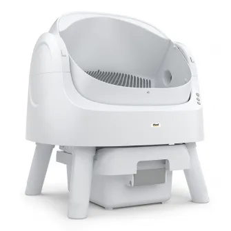 Litiera Automata iHunt AutoScooper 11 pentru pisici, Senzori Infrarosu, Curatare Automata, Safe Control, White