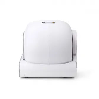 Litiera Automata iHunt Smart Cat Litter pentru pisici, Sistem Auto Curatare, Sterilizare ionica, Senzori Ambientali Deep-Clean, Aplicatie iHunt Home, Infrarosu, Display Tactil, Silentioasa, 9L, Alba