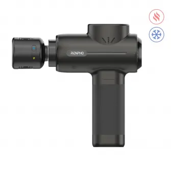 Pistol de masaj RENPHO WMG02, 5 capete, ?nc?lzire ?i r?cire, cyan