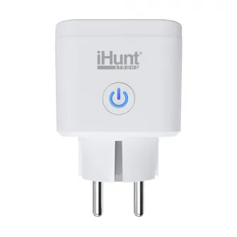 Priza inteligenta iHunt Smart Plug, Contorizare, Monitorizare consum energie, 3840W, Wireless, White