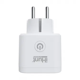 Priza inteligenta iHunt Smart Plug, Contorizare, Monitorizare consum energie, 3840W, Wireless, White
