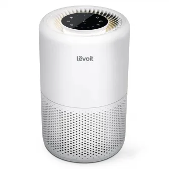 Purificator de Aer Smart Levoit Core 200S Wi-Fi, Filtru 3 in 1 True HEPA, Carbon Activ, Remote Control, Super Silent, Alexa, Google Home, Touch Screen, Alb