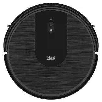 Robot aspirare iHunt Bro Robo Clean V3, Wi-Fi, Aplicatie, Curatare Umeda si Uscata, 2700PA, Multisuprafete, 3-in-1, Rezervor Apa, Silentios, Filtre HEPA, Statie incarcare, Black
