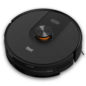 Robot de aspirare iHunt BRO Robo Clean V6 AutoBase, WiFi, Aspirare si Spalare Mop Simultan, Statie de golire, 45W, Autonomie 120 min, 5000Pa, Colectare automata a prafului, Rezervor Apa, Aplicatie Android iOS, Black