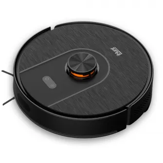 Robot de aspirare iHunt BRO Robo Clean V6 AutoBase, WiFi, Aspirare si Spalare Mop Simultan, Statie de golire, 45W, Autonomie 120 min, 5000Pa, Colectare automata a prafului, Rezervor Apa, Aplicatie Android iOS, Black