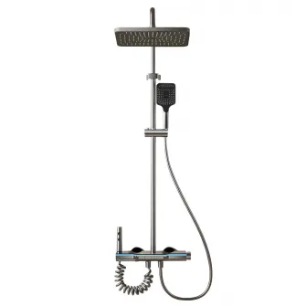 Set de dus smart cu baterie, iHunt C846, Display LED, afisaj digital, 4 moduri de curgere a apei, ajustabil