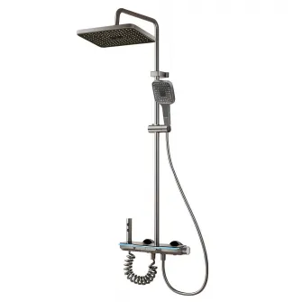Set de dus smart cu baterie, iHunt C846, Display LED, afisaj digital, 4 moduri de curgere a apei, ajustabil