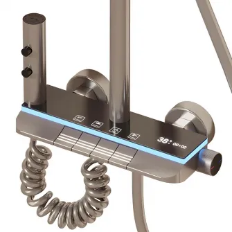 Set de dus smart cu baterie, iHunt C86, Display LED, afisaj digital, 4 moduri de curgere a apei, ajustabil