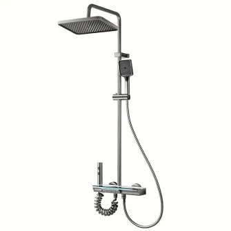 Set de dus smart cu baterie, iHunt MZ110GR, Display LED, afisaj digital, 4 moduri, ajustabil