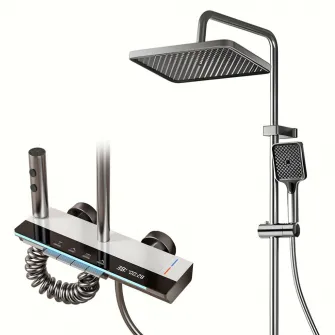 Set de dus smart cu baterie, iHunt MZ110GR, Display LED, afisaj digital, 4 moduri, ajustabil