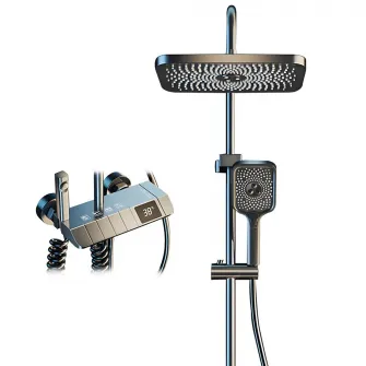 Set de dus smart, iHunt HP060GR, Display LED, afisaj digital, 4 moduri de curgere, ajustabil