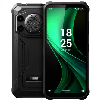Telefon mobil iHunt Titan Music P11001 Ultra, 4G, Dual SIM, Octa-Core, 6.75-inch IPS, 8GB RAM, 128GB, Camera 50MP + 5MP, Big Speaker, Baterie 10000mAh, Android 15, Black