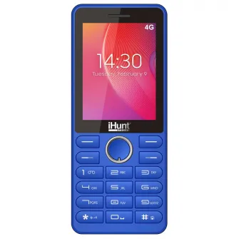 Telefon mobil iHunt i7 4G 2021, Dual SIM, 128MB, 64MB RAM, 4G, Blue