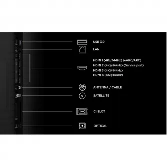 Televizor TCL SQD-MiniLed 65C8L, 164 cm, Smart Google TV, 4K Ultra HD, 144Hz, Sunet Bang & Olufsen, Clasa D (Model 2026)