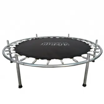 Trambulina AliBibi Fun 55, verde, diametru 144 cm ( 55 inch ), plasa de siguranta, plasa rezistenta UV, structura metal