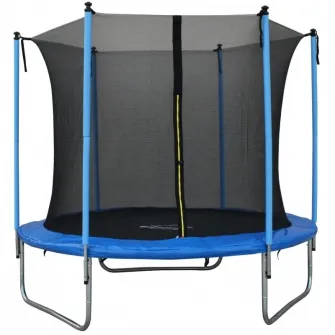 Trambulina DeHome Jumper 1008, diametru 244 cm ( 8 FT ), plasa de siguranta, plasa rezistenta UV, structura metal
