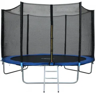 Trambulina DeHome Jumper 1010, diametru 305 cm ( 10 FT ), plasa de siguranta, scara inclusa, plasa rezistenta UV, structura metal