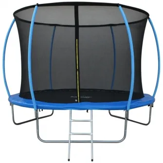 Trambulina DeHome Jumper 3008, diametru 244 cm ( 8 FT ), plasa de siguranta, scara inclusa, stalpi curbati tip pampkin, plasa rezistenta UV, structura metal
