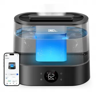 Umidificator aer Dreo 420S Smart, Rezervor 4l, 250ml/h, 3 trepte umidificare, Senzor de Umiditate, Indicator Umiditate, Mod Auto, Aromaterapie, Negru