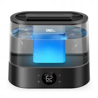 Umidificator aer Dreo 420S Smart, Rezervor 4l, 250ml/h, 3 trepte umidificare, Senzor de Umiditate, Indicator Umiditate, Mod Auto, Aromaterapie, Negru