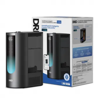 Umidificator aer Dreo 813S Smart, Rezervor 6l, 500ml/h, Ceata calda si rece, 3 trepte umidificare, Senzor umiditate, Indicator Umiditate, Duza de Ceata, Mod Auto, Aromaterapie, Negru