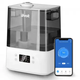 Umidificator de aer Levoit Classic 300S, Rezervor 6L, Super Silentios, Aplicatie Smart, Senzor Umiditate, Functie AUTO, Aromaterapie, Autonomie 60 ore