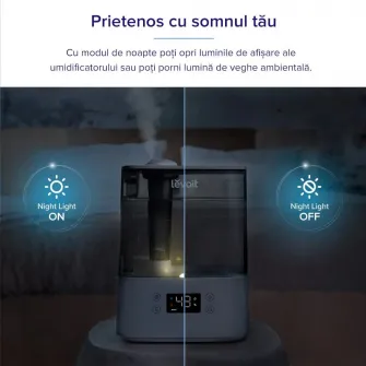 Umidificator de aer Levoit Classic 300S, Rezervor 6L, Super Silentios, Aplicatie Smart, Senzor Umiditate, Functie AUTO, Aromaterapie, Autonomie 60 ore