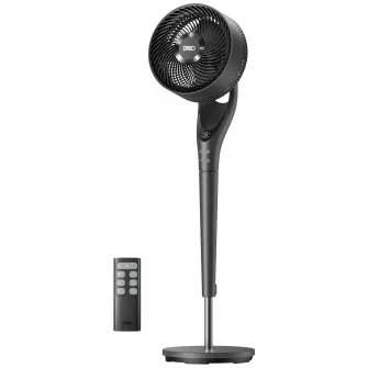Ventilator Circular Dreo DR-HPF024, Telecomanda, 9 Viteze, 4 Moduri Functionare, Oscilatie Automata, Timer, Motor DC Silentios, Inaltime Reglabila, Gri