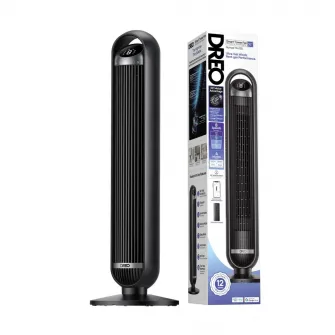 Ventilator Turn Smart Dreo DR-HTF013S, Telecomanda, 8 Viteze, 4 Moduri Functionare, Oscilatie Automata 90°, Timer 8H, Control WiFi, Motor DC Silentios, Negru