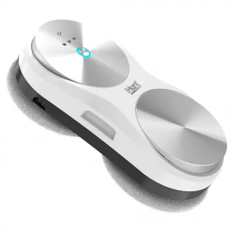Robot inteligent de curatat geamuri iHunt Smart Window Robot 6 Ultra, Dual Spray, Putere 90W, 6000 Pa, AI Planning, Rezervor 50ml, Sistem UPS, Telecomanda, 8 Mopuri cadou, Alb