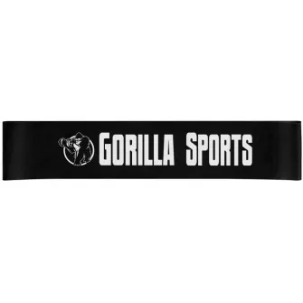 Banda fitness elastica, Gorilla Sports, Negru, 1,2mm