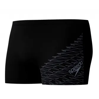 Boxeri inot barbati Speedo Medley Logo Aquashort negru – rezistenti la clor, EnduraFlex, marimea 30