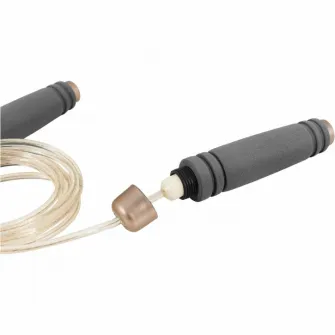 Coarda de sarit Speed Rope, Gorilla Sports, Gri/Auriu, 300 cm