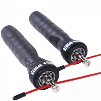 Coarda de sarit profesionala, Gorilla Sports, neagra/rosu