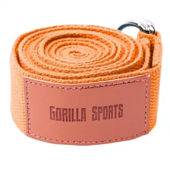 Curea de yoga, Gorilla Sports, portocalie, 260 x 3,8 cm