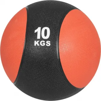 Minge Medicinala, 10 kg, Gorilla Sports, Rosu/Negru, Cauciucata