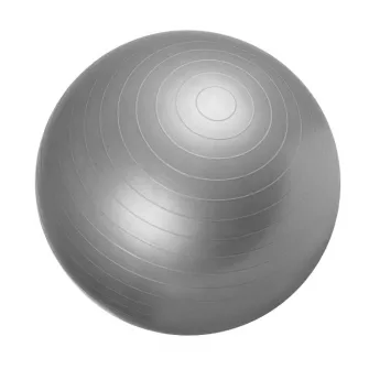Minge fitness/yoga/pilates, Gorilla Sports, 55 cm, cu pompa, Gri