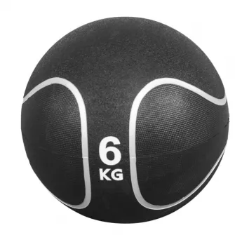 Minge medicinala, 6 kg, negru/argintiu, Gorilla Sports