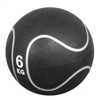 Minge medicinala, 6 kg, negru/argintiu, Gorilla Sports