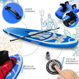 Placa de surf, Physionics, Sup gobflabila, 305x76x12cm, albastra