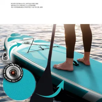 Placa de surf, Physionics, Sup gobflabila, 305x76x12cm, verde menta