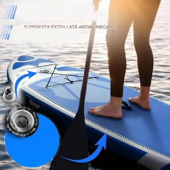 Placa de surf, Physionics, Sup gobflabila, 320x80x15cm, albastru