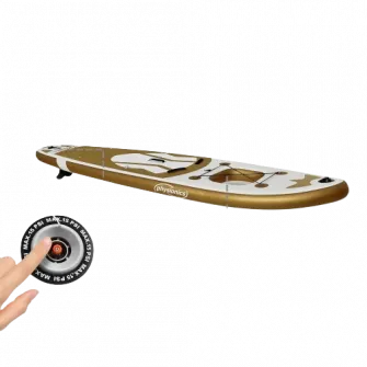 Placa gonflabila Paddle Board Physionics, ?305 x 76 x 12 cm, auriu Bastet
