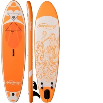 Placa gonflabila Paddle Board Physionics, ?366 x 80 x 15 cm, portocaliu