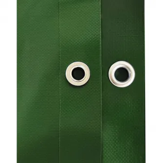 Prelata impermeabila cu ochiuri, 2 x 3 m, rezistenta la rupere, verde, Jago