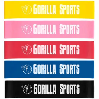 Set complet 5 Benzi fitness, Gorilla Sports, 0,4-1,2mm