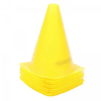 Set de 10 conuri, Gorilla Sports, galbene 17 cm