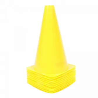 Set de 10 conuri, Gorilla Sports, galbene 23 cm