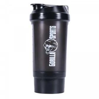 Shaker proteine, 500ml, negru, Gorilla Sports